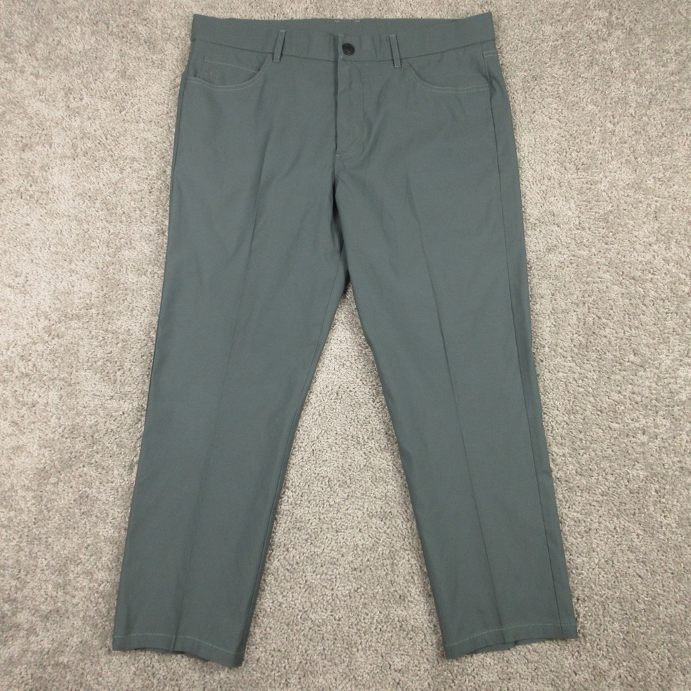 Greyson Pants Mens 36x26 (Tag 36x32) Green Performance Golf Chinos Comfort Wick